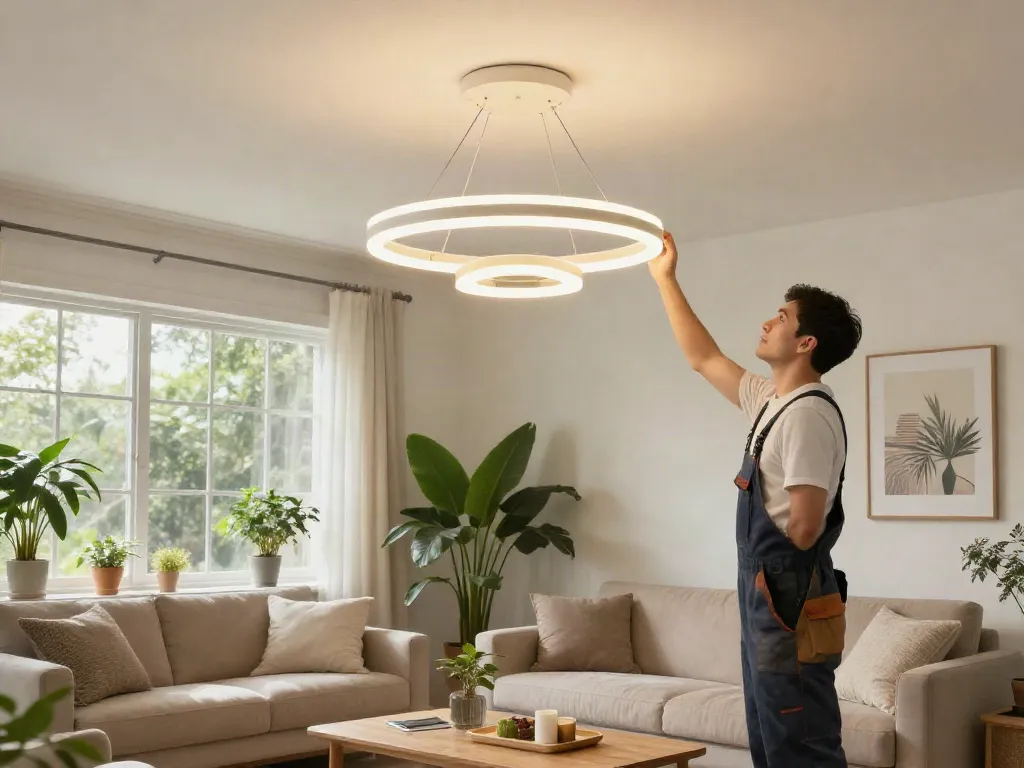 Lustre living moderne instalate de un profesionist certificat, care aduc un aer elegant comunității locale.