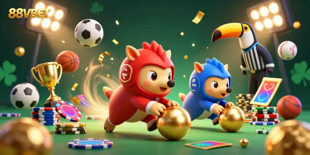 Experience the thrill of sports betting with 88VBET, featuring dynamic pangolins and golden prizes.
