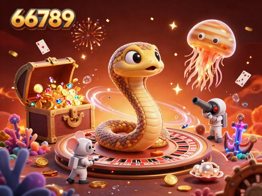 Experience thrilling gaming at 66789 with astro-themed casino elements and vibrant visuals.